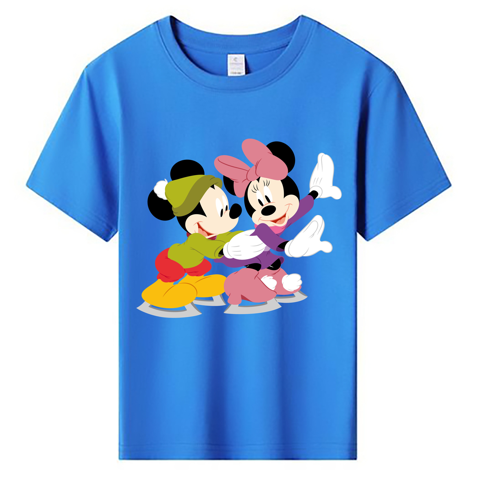 （画像用） ミッキーマウス Mickey Mouse 綿100％キッズTシャツ（フロントプリント）